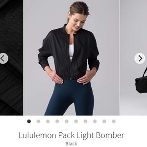 Lululemon black bomber jacket